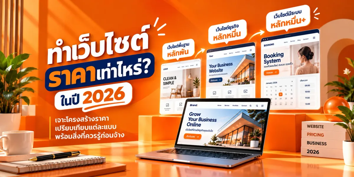 ภาพปกบทความราคาทำเว็บไซต์