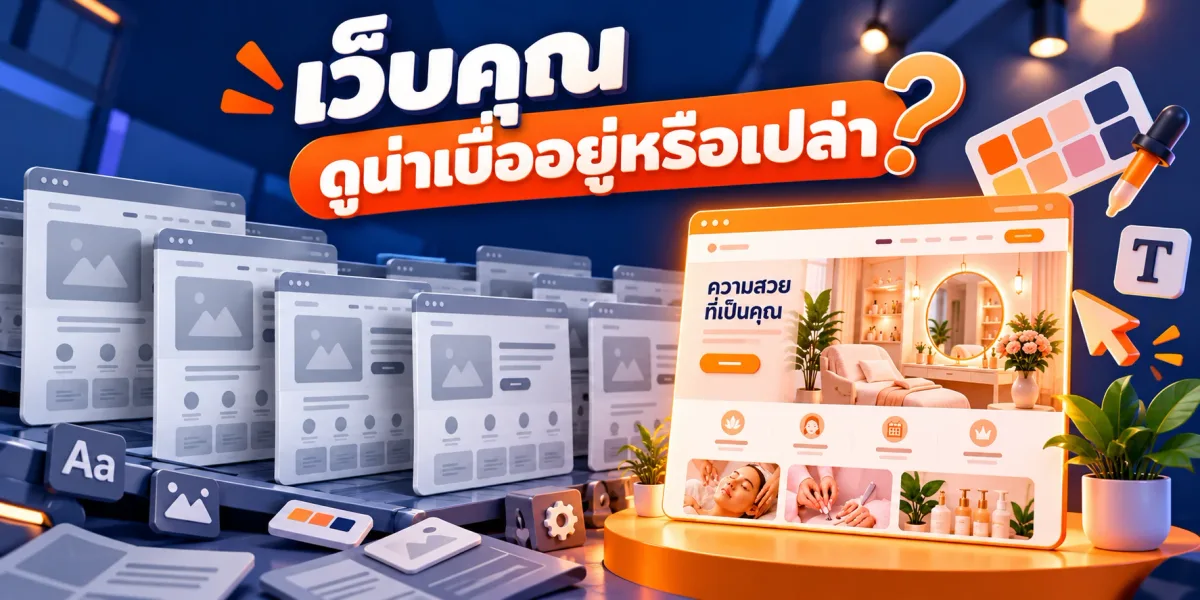 จ้างทำเว็บไซต์ทั้งที ทำไมหน้าเว็บถึงเหมือนกันหมด? เมื่อ AI ทำเว็บได้ แต่เอกลักษณ์แบรนด์ยังสำคัญ